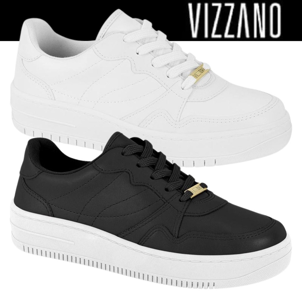 Tênis Platform Vizzano Liso Básico Conforto Promoção