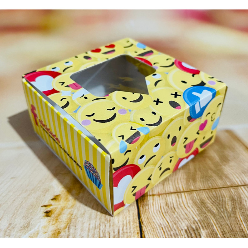 10 Caixas Gaveta C/ Visor (4 Doces) Emoticons 1677  ( IDEIA )