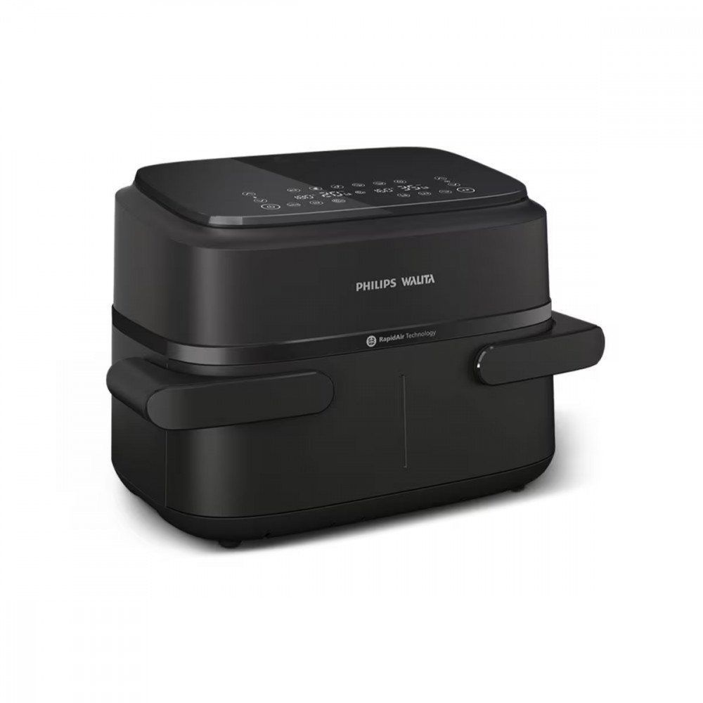 Fritadeira Airfryer Philips Walita Série 1000 NA150 7,1L 1850W Cesto Duplo Preta