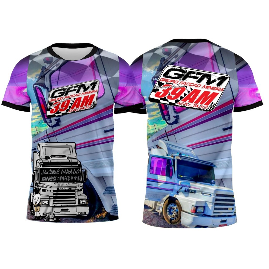 Camiseta GFM 39AM Camiseta de caminhão  -Lilas