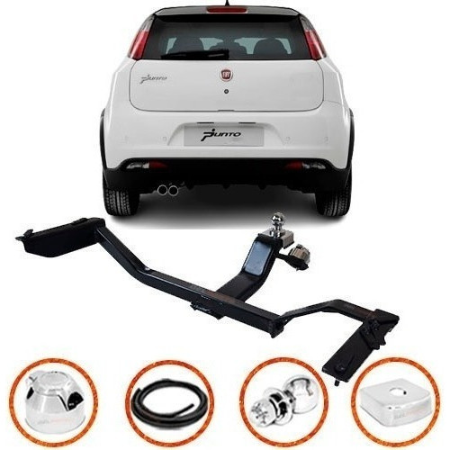 Reboque Engate Fiat Punto 2007 A 2017 Homologado Até 700kg