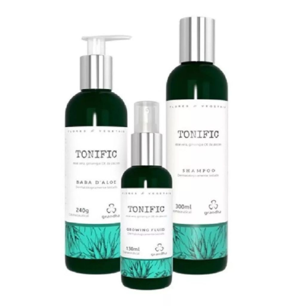Grandha Kit Tonific Shampoo Condicionador Tônico Aloe Vera Ginsang