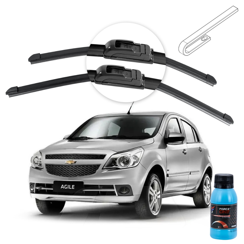 Palheta Limpador de Parabrisa Chevrolet Agile ano 10 a 11 Universal
