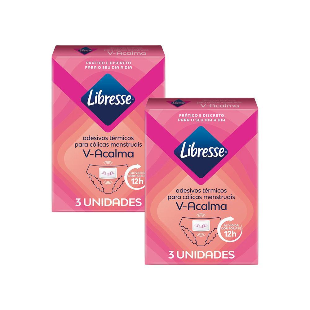 Kit 2 Adesivos Termicos Libresse V-Acalma 3un Cada
