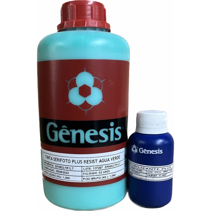 EMULSAO SERIFOTO PLUS VERDE BASE AGUA 1LITRO + SENSIBILIZANTE - GENESIS