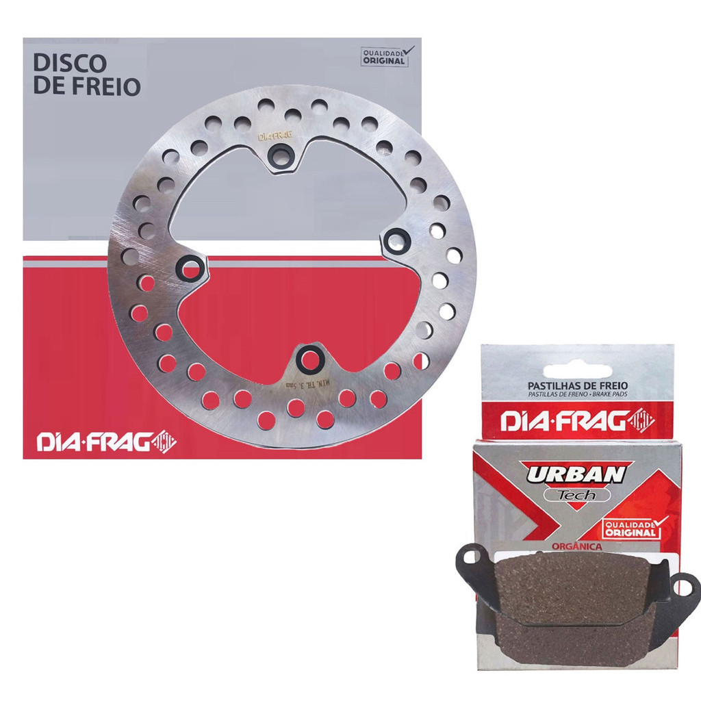 Disco de Freio Traseiro Xre 300 Abs 2019 A 2023 + Pastilhas Diafrag