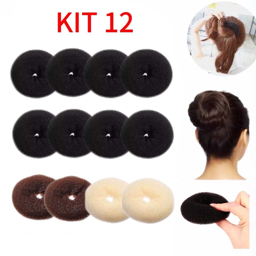 oferta especial Kit 12 Acessórios Para Cabelo Mulheres Rosquinha Mágica Modeladora Para Fazer Coque