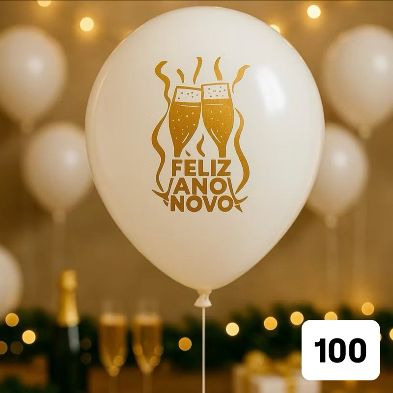 25~100 BALÃO ANO NOVO BEXIGA  Réveillon  2025 n°11 Ibb
