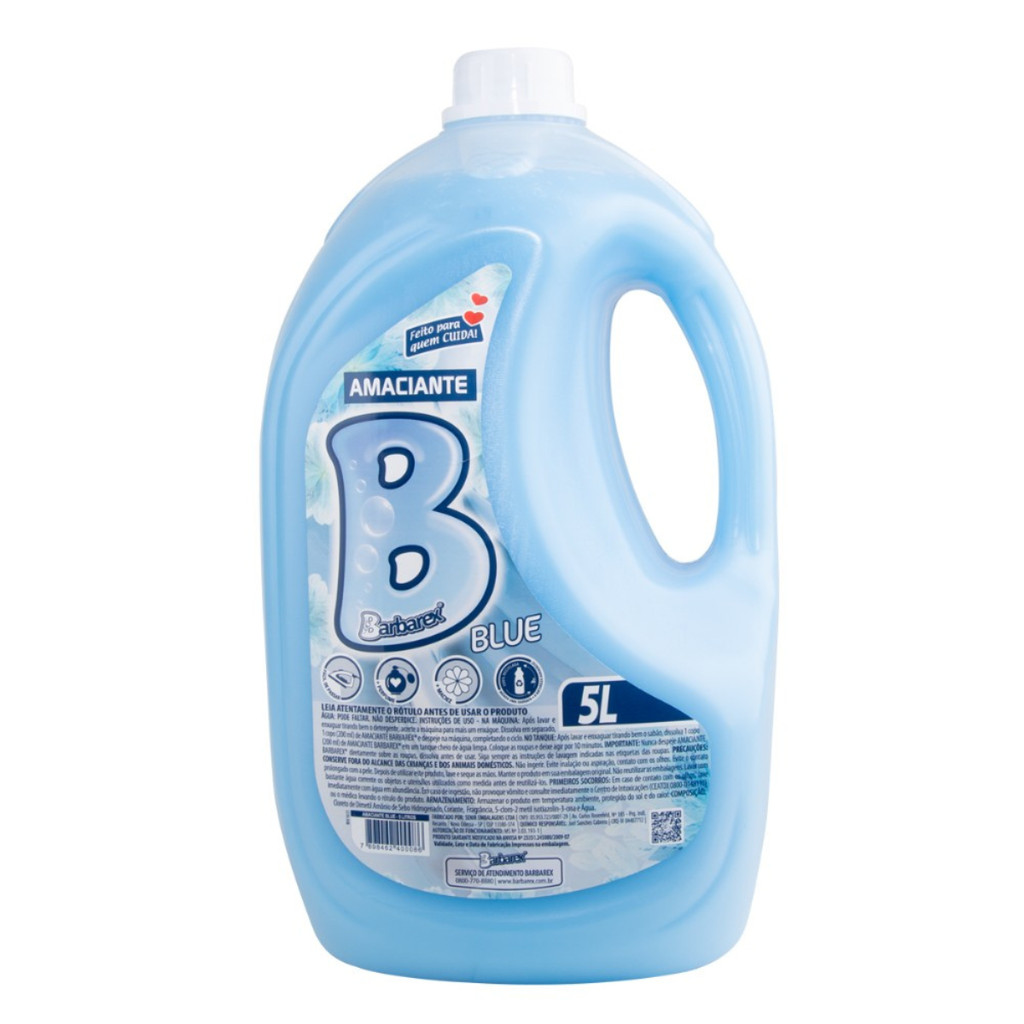Amaciante Para Roupas Perfumado Blue Barbarex 5 litros
