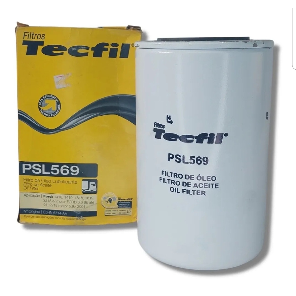 FILTRO DE ÓLEO TECFIL PSL569 FORD 1418, 1419, 1618, 1621, NEW HOLLAND