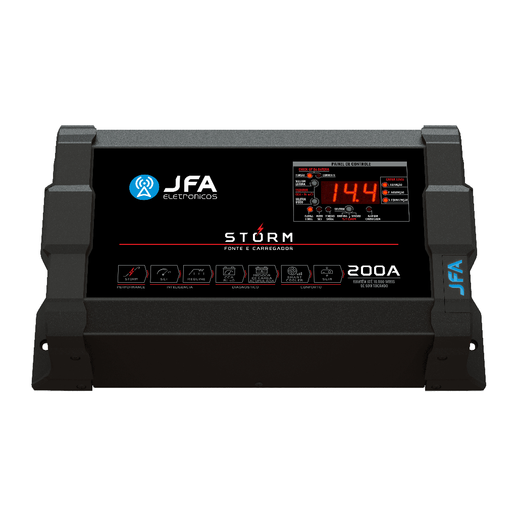 Fonte Carregador Automotivo Jfa Storm 200a Bivolt Volt/amp