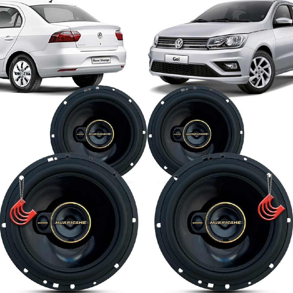 Kit Alto Falantes Dianteiros e Traseiros Volkswagen Voyage G8 2019 até 2022 - Hurricane Aurum 480w