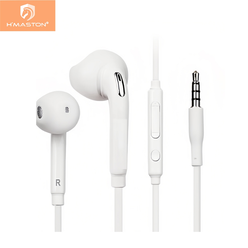 Hmaston S6 Fone De Ouvido 3.5mm Com Fio e Microfone Fone 1,2metor P2