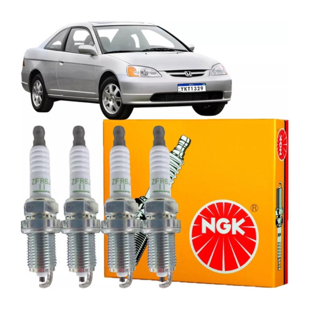 Jogo De Vela Original Ngk Honda Civic 1.7 16v 2004 2005 2006