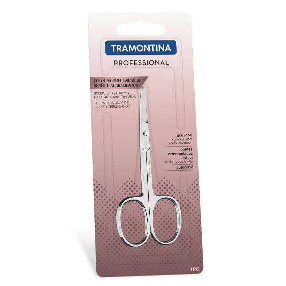 Tramontina Tesoura de Unha de Bebê/Acabamentos Ponta Redonda 25969
