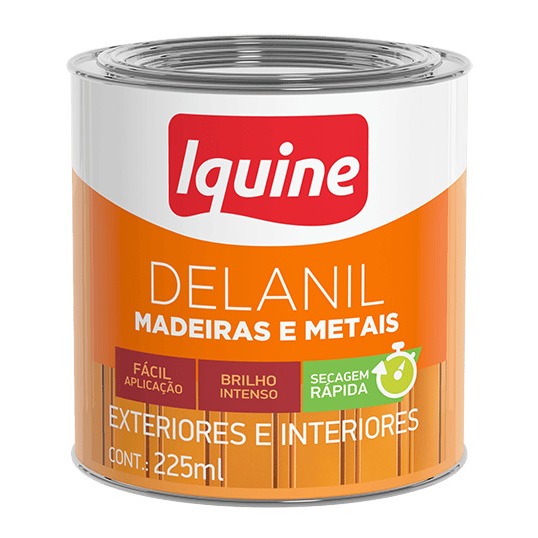 Esmalte Brilhante Iquine Delanil Madeiras e Metais 225ml