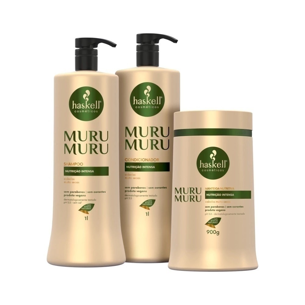 Kit Murumuru Litro Haskell | Nutrição Intensa | 3 itens