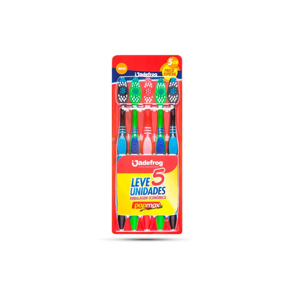 Escova Dental Jadepro Popmax Macia C/5Un