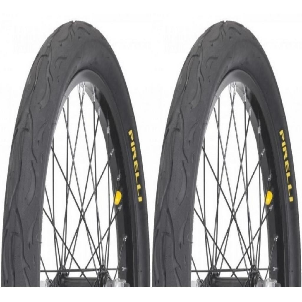 PAR PNEU PIRELLI ARO 20X2.125 TORNADO BETA BALÃO DESENHO FLAME FOGO BMX CROSS