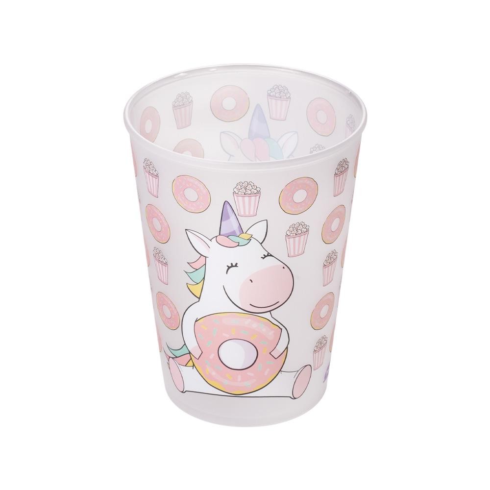 Copo Unicórnio 320 ml Arco Íris Mágica Infantil Plasútil