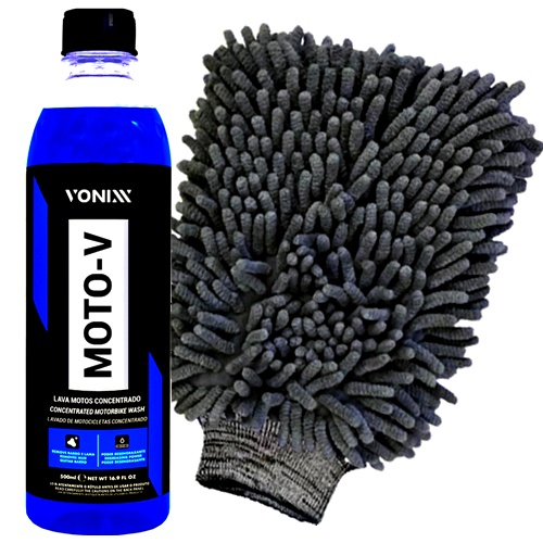 Shampoo para Motos Moto-V Vonixx 500ml + Luva Microfibra