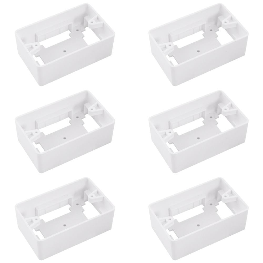 Kit 6 Caixas De Derivação Sobrepor Bet Plásticos 4x2-CX42201