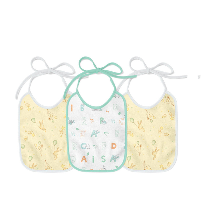 Kit Babador Papi Felpudo Estampado 03 Peças