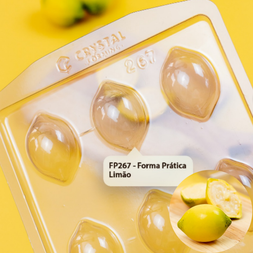 FP 267 – Forma de Acetato com Silicone Prática Limão 3 Partes de Crystal Forming - Lançamento