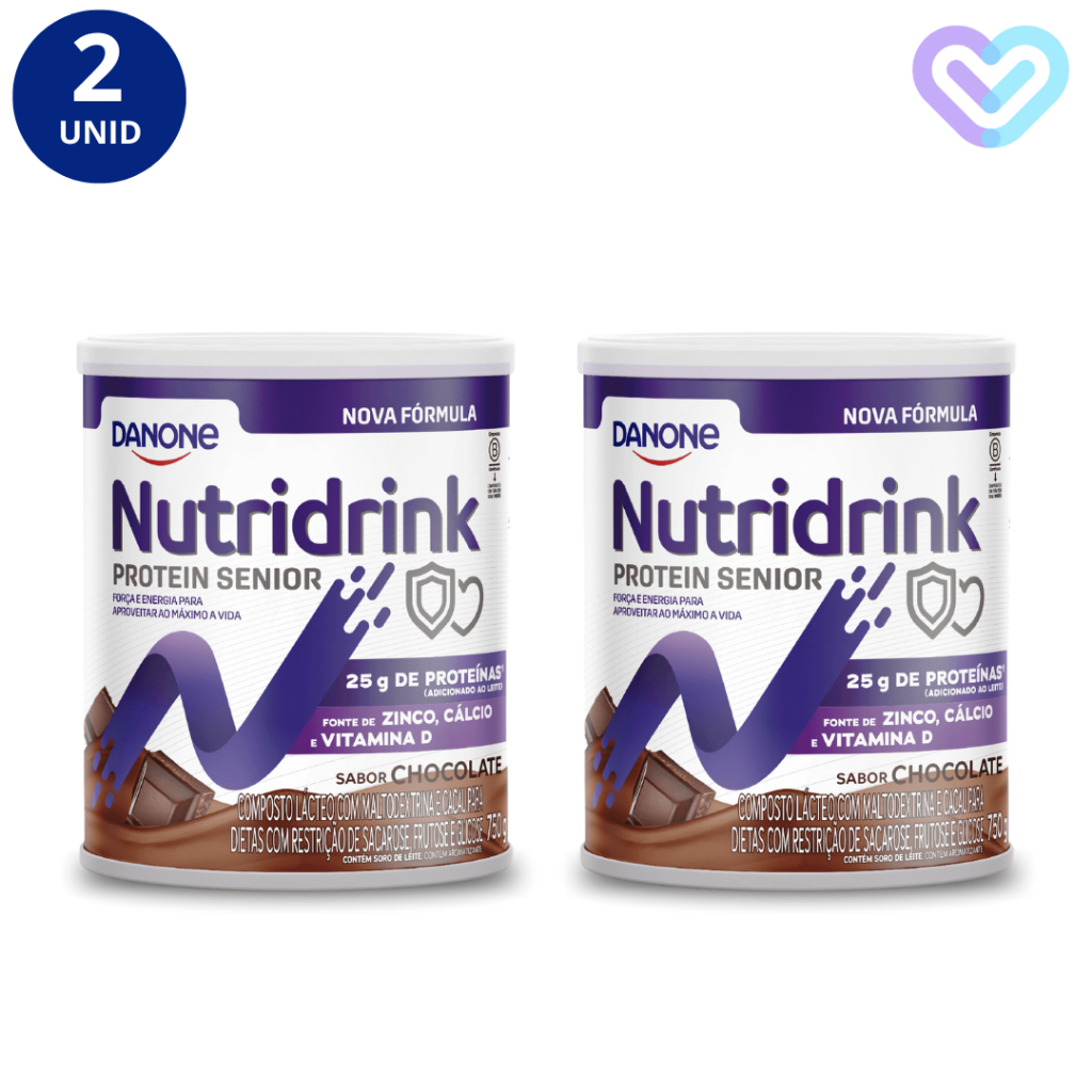 Kit 2x NutriDrink Protein Sênior - Chocolate 750g Danone