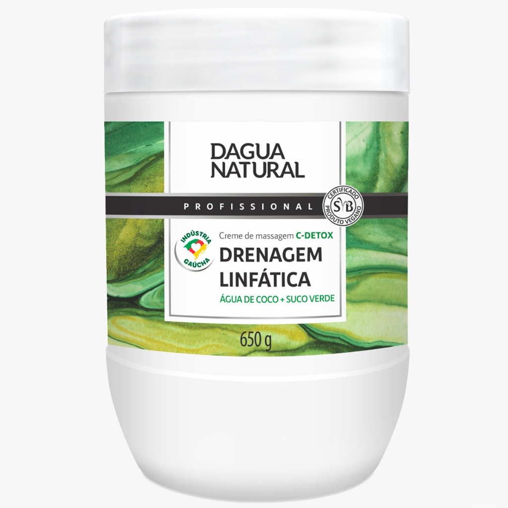 Creme De Massagem Dagua Natural C-Detox 650g Drenagem Linfática