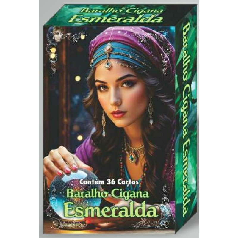 Baralho Cigana Esmeralda  com 36 Cartas com Manual Umbanda Candomblé Taro tarôt tarologa cartomante umbanda Candomblé