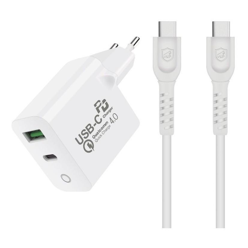 Carregador Turbo Delivery 4.0 + Cabo Tipo C Gshield – Power Delivery 20W e Qualcomm 3.0