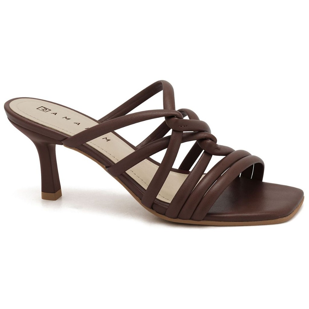 Tamanco Feminino Salto Fino Marrom Ramarim 2527205-2