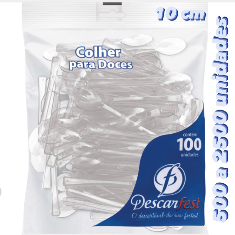 KIT MINI COLHER 10 cm CRISTAL MEXEDOR DE CAFÉ 500~2500 un