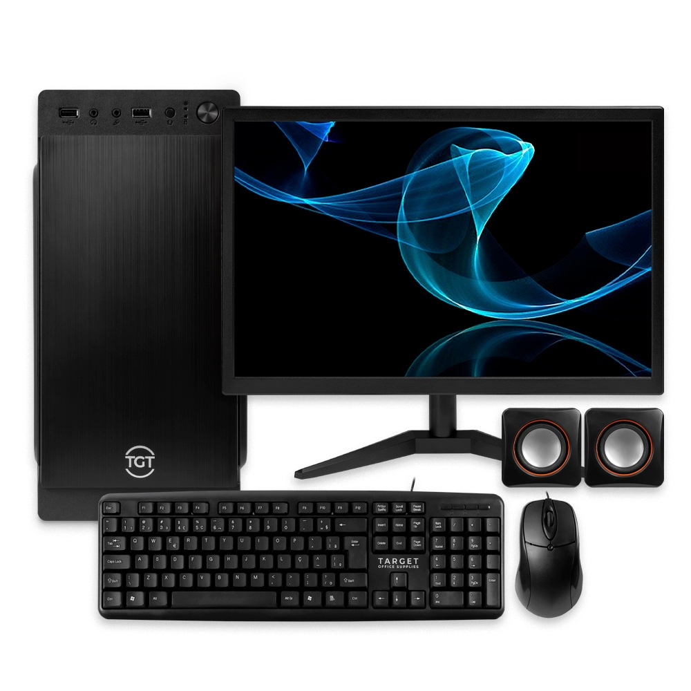 Computador Completo Mancer, Intel Core i5, 16GB De Ram, SSD 480GB, Monitor, Teclado e mouse + Adap. WI-FI