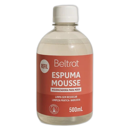 ESPUMA MOUSSE HIGIENIZADORA BELTRAT REFIL PARA MÃOS 500ML