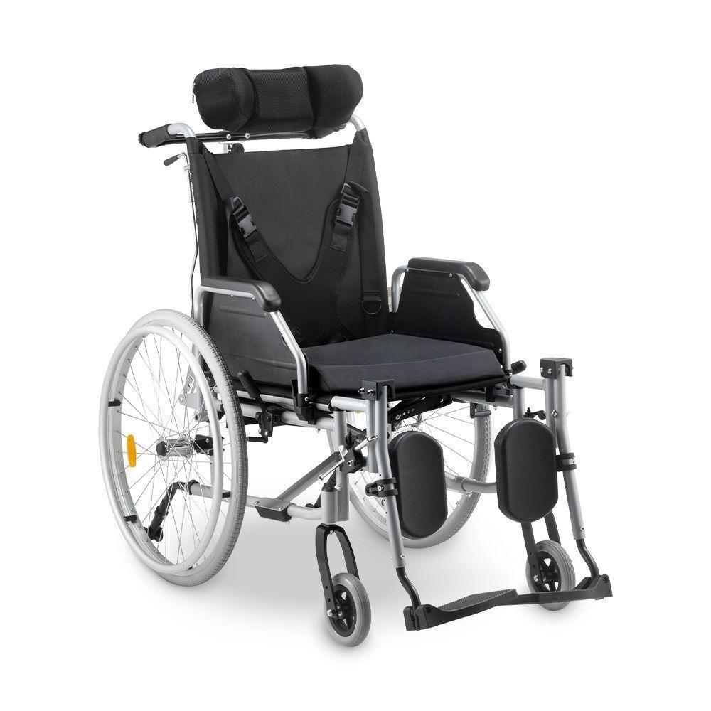 Cadeira De Rodas Dobrável Dellamed Reclinável Em Alumínio Até 130Kg D700 T48 - (0001000193)