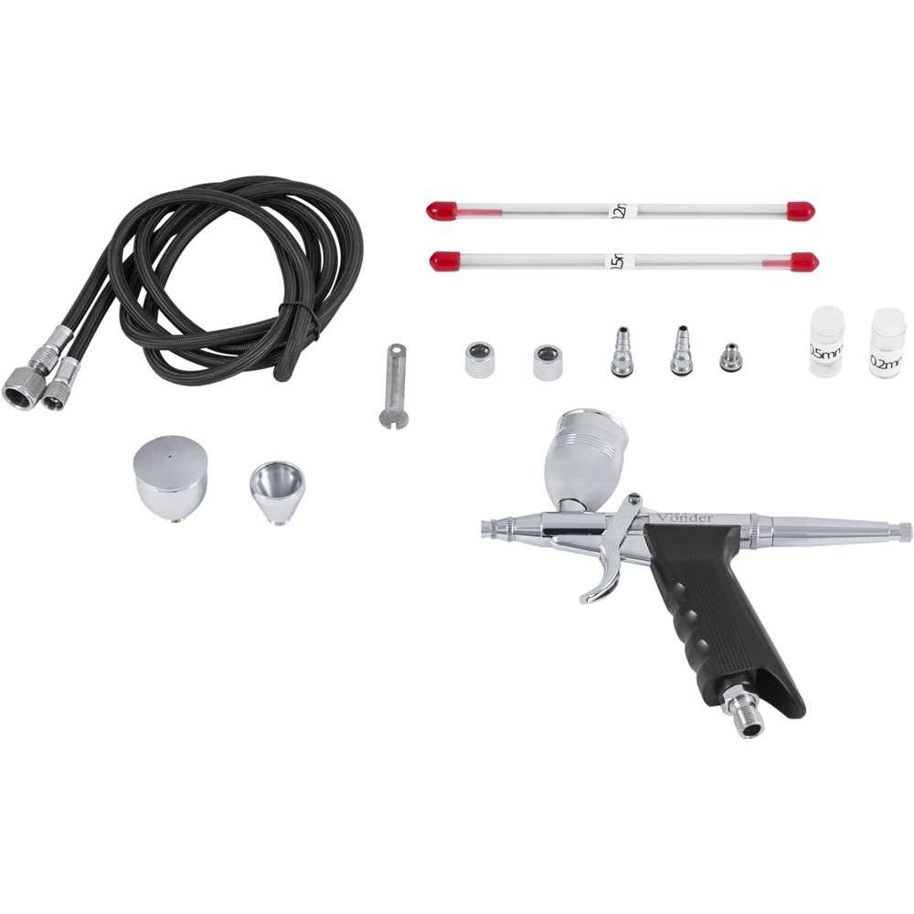 Kit Aerógrafo Pintura Profissional 16 Peças Completo Vonder