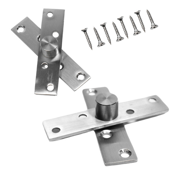 Kit Para 1 Porta -  Dobradiças Pivotante Inox