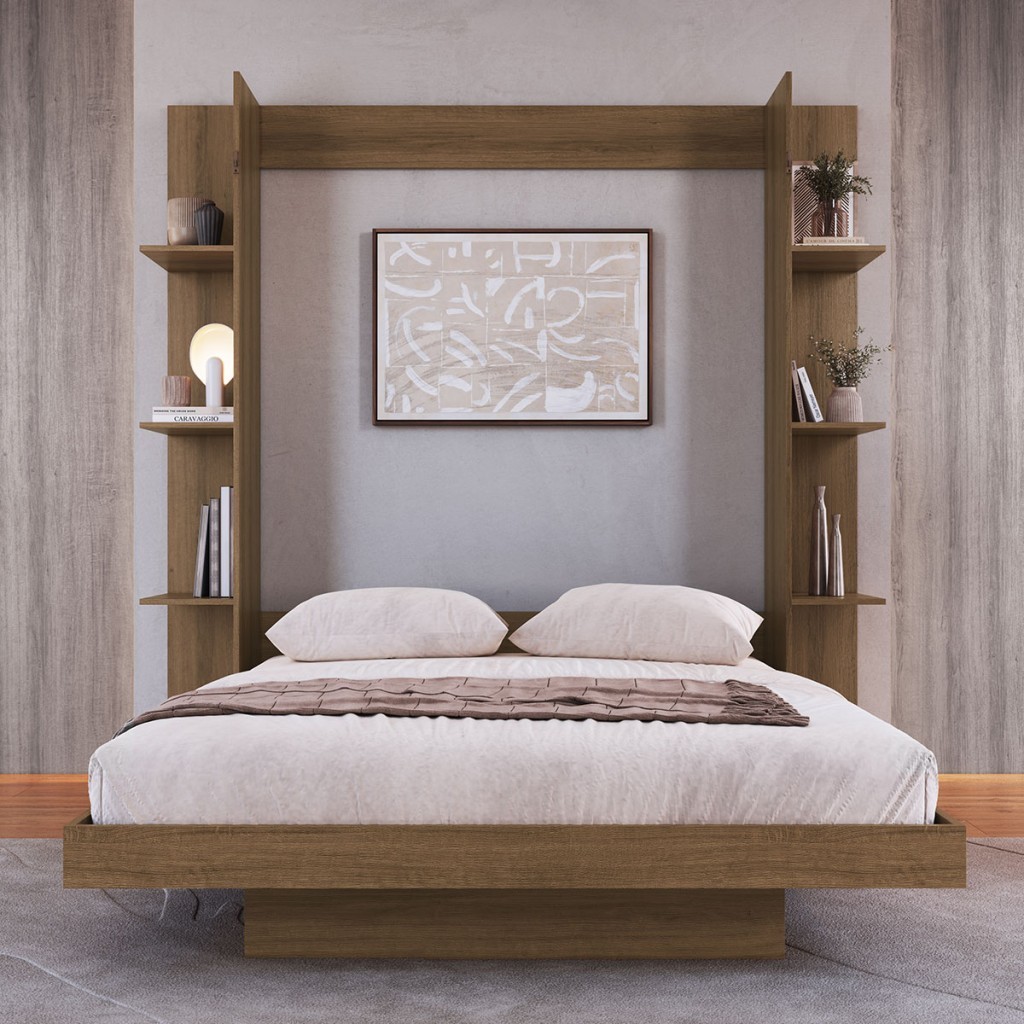 Cama Casal Vancouver Articulável 8 Prateleiras Mel - Art In Móveis