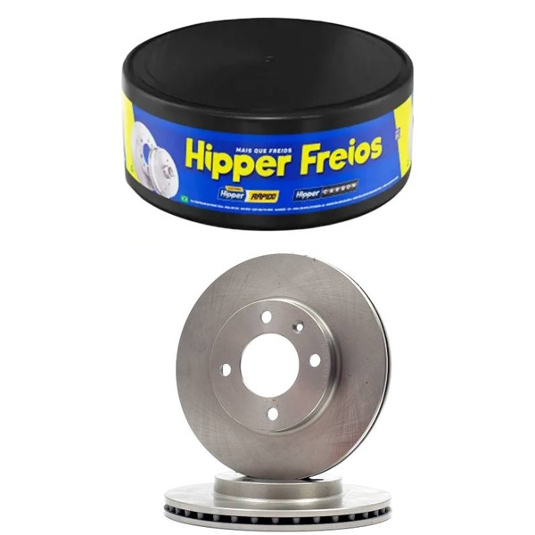 Par Disco de Freio Ventilado GOL 1.0 1.6 1.8 2.0 8V AP Hipper Freios