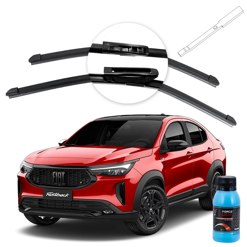 Palheta Limpador de Parabrisa Fiat Fastback ano 22 a 2024