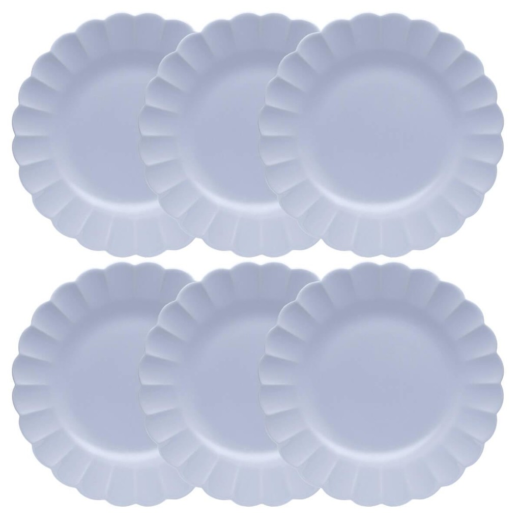 Jogo de 6 Pratos Rasos 27,5cm Oxford Flora Áster