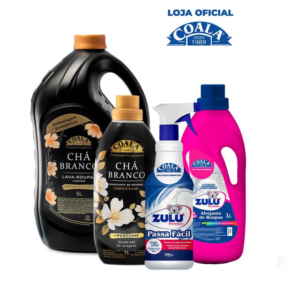 Kit Coala Laundry e Zulu Perfumes Limpeza e Qualidade -  Chá Branco