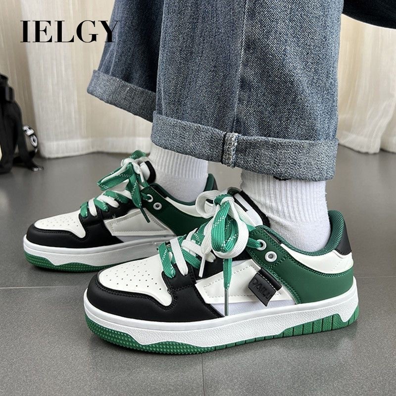 Ielgy tênis casuais feminino na moda Harajuku Retro estudante tênis respirável
