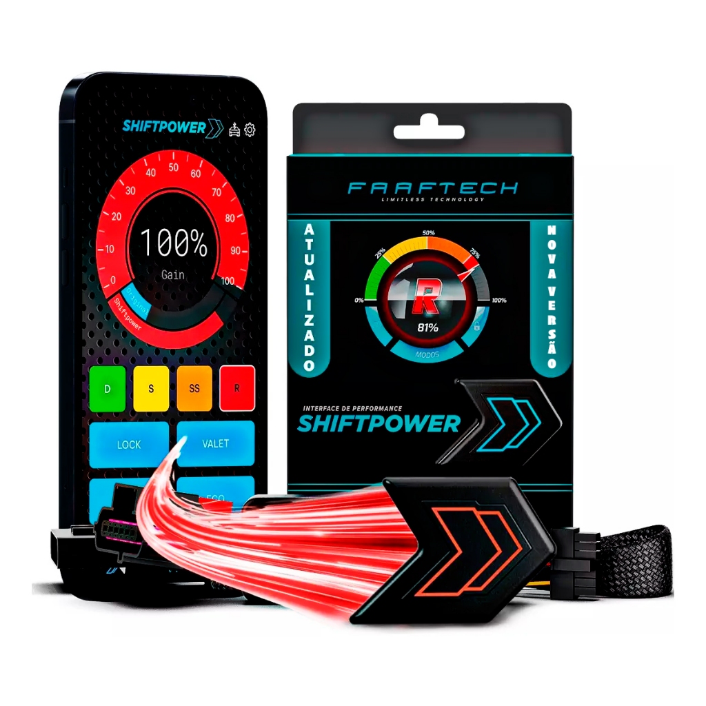 Shift Power Pedal 6.8 Modo Eco Com Bluetooth e App Última Versão Faaftech