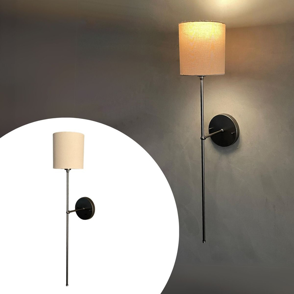 Arandela De Parede Clássica Interna Aluminio com Cúpula Ref 83 Decoração Casa e Sala, Banheiro, Quarto, Escritório