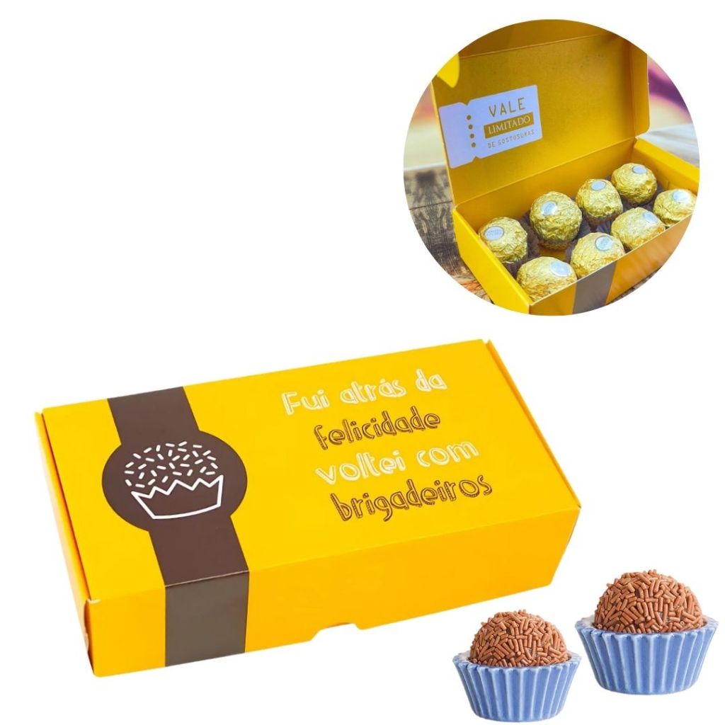 10~40 CAIXAS PARA BRIGADEIROS 8 DOCES, IDEIA 1743