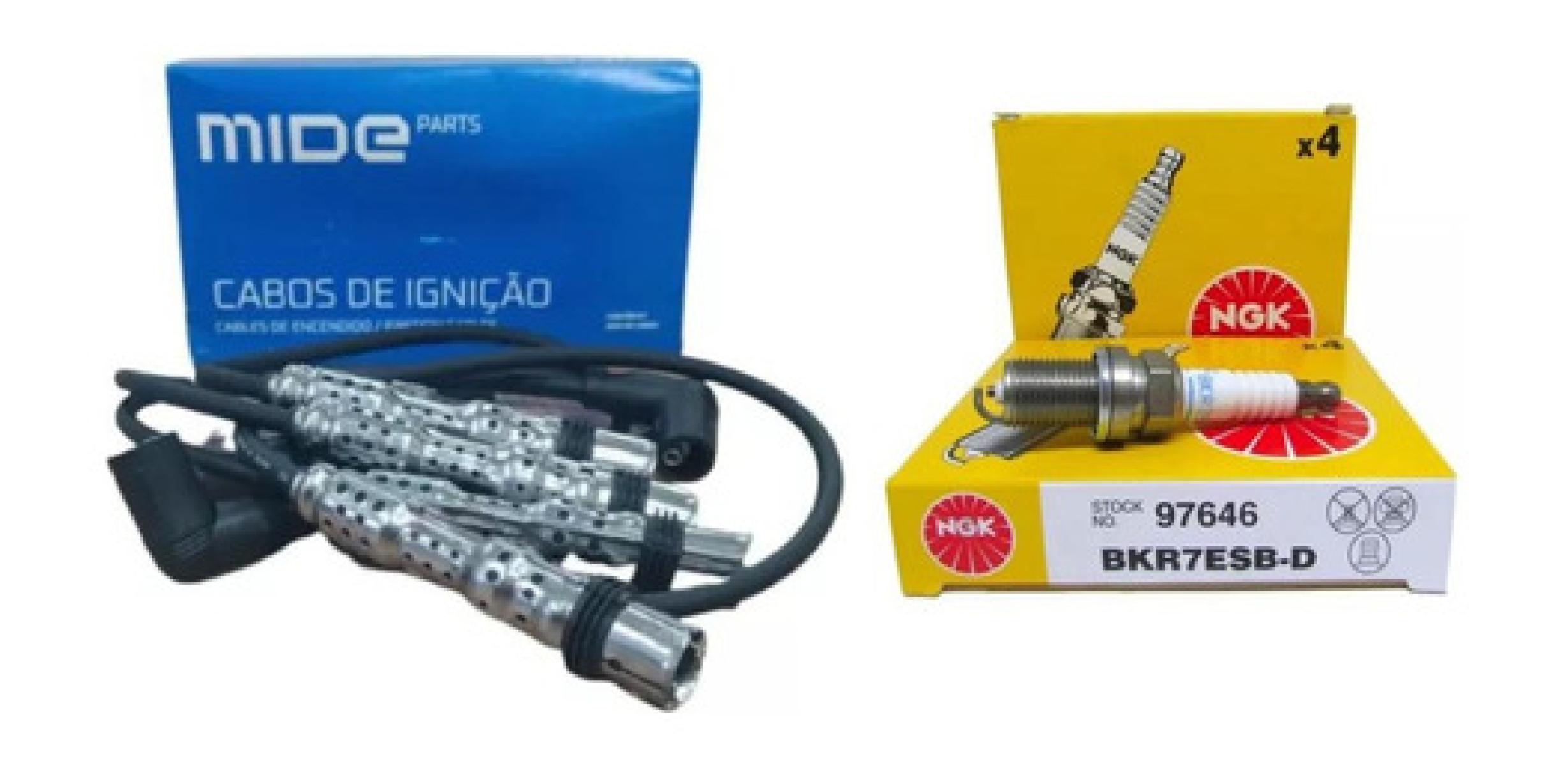 Kit Jogo Cabos+velas Fox Crossfox Gol G4g5g6 Power 1.0 1.6