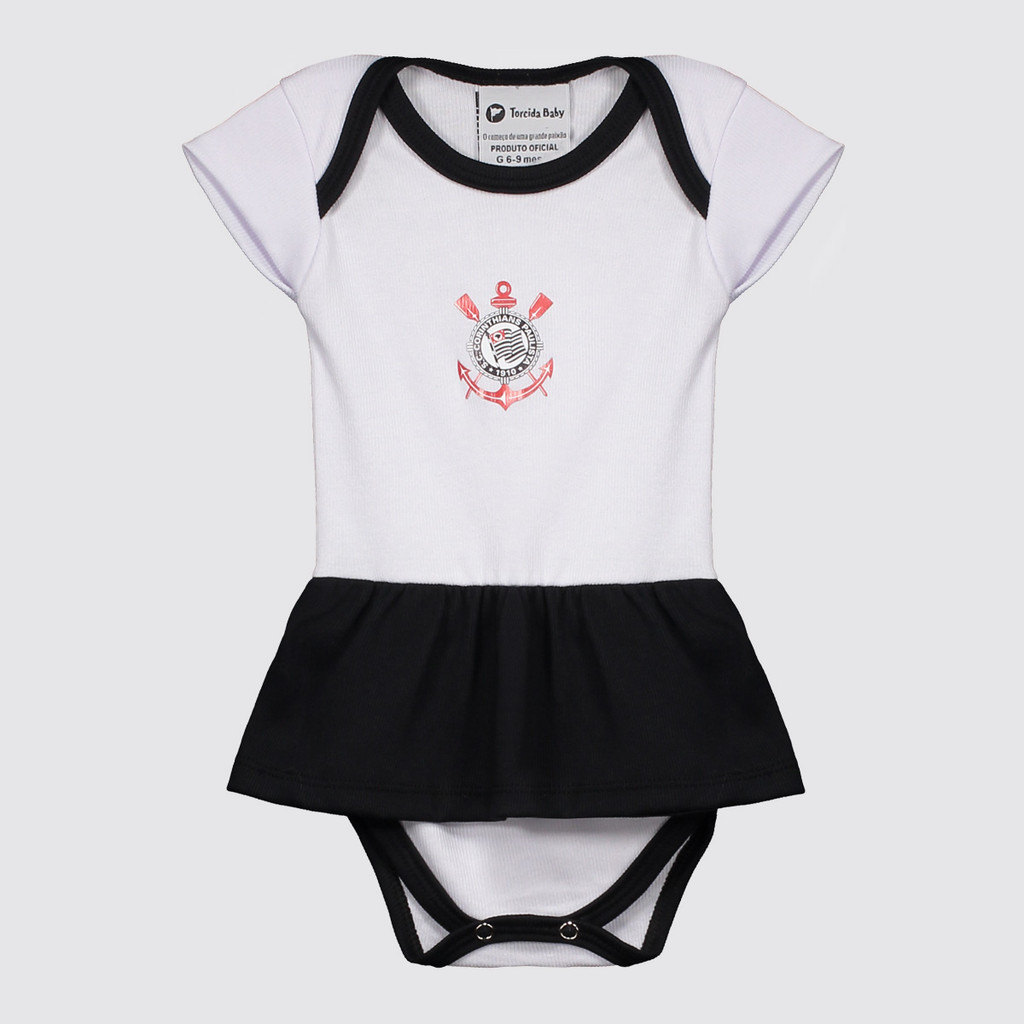 Body Vestido Corinthians Branco